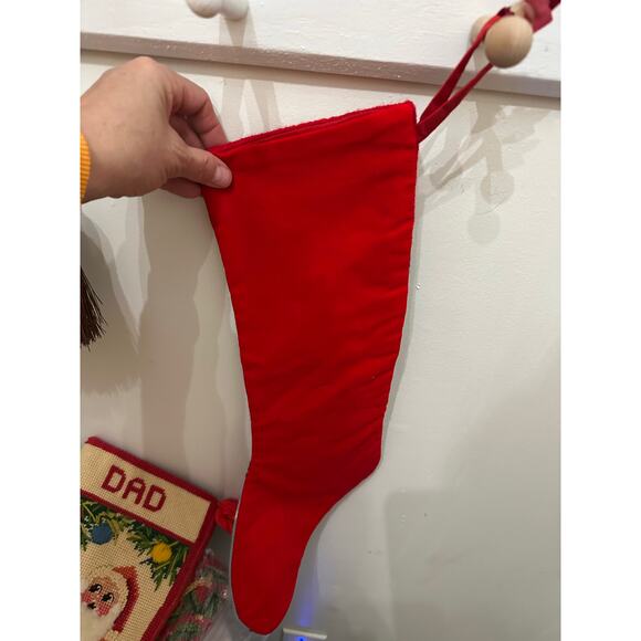 NOEL Needlepoint Embroidered Christmas Stocking with Bears & Reindeer Holiday - Picture 5 of 5